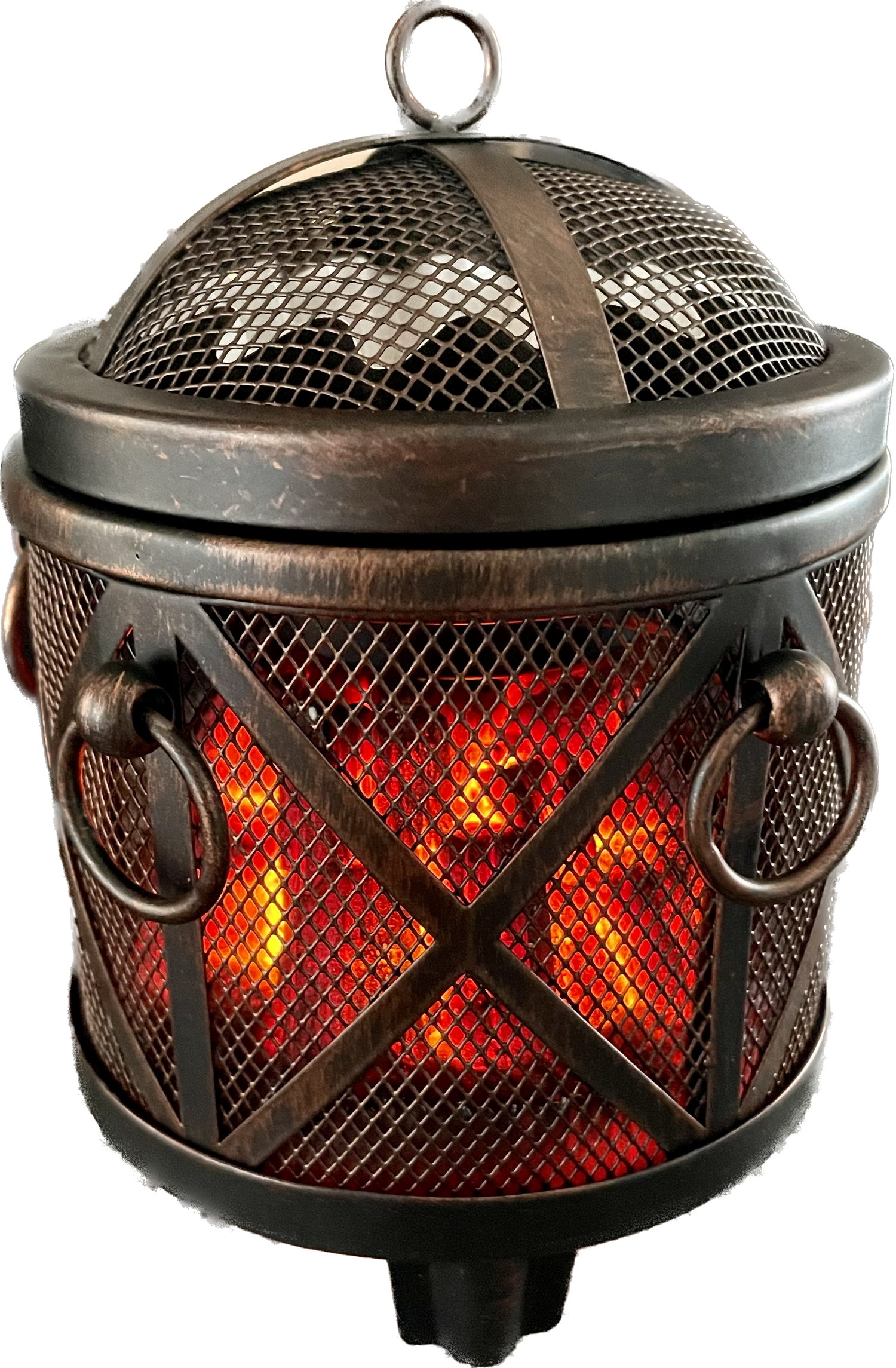 fire pit fireplace wax melt warmer glowing red 
