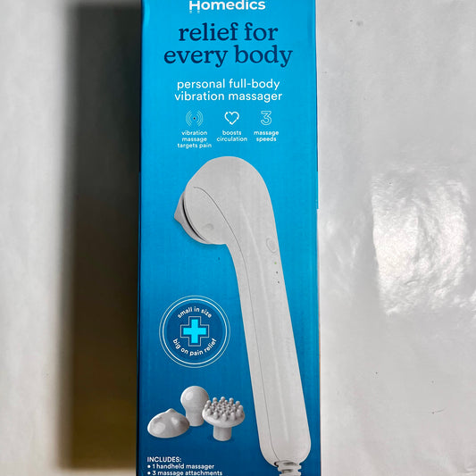 Front of HoMedics handheld personal massager packaging