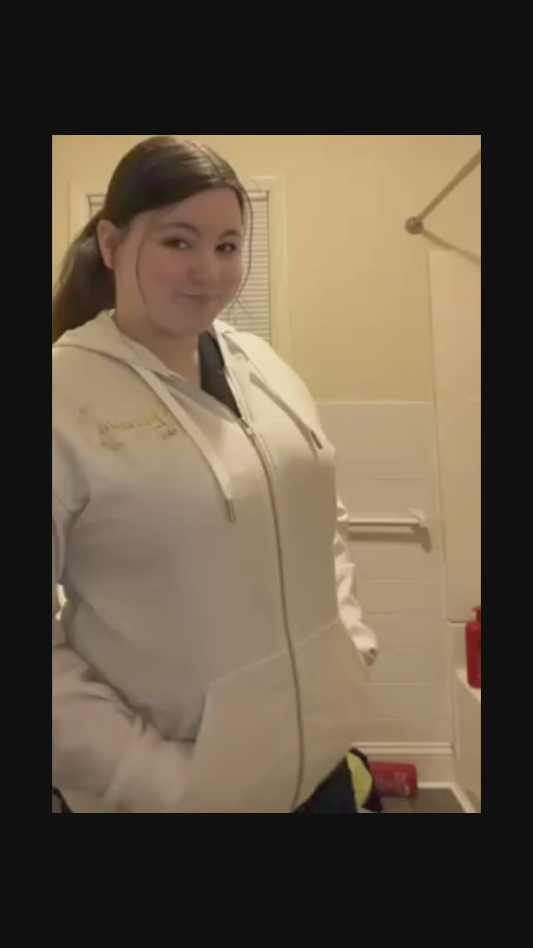 Lucasta Botanical Zip Hoodie lifestyle video showing fit, design detail, and botanical print from front and back